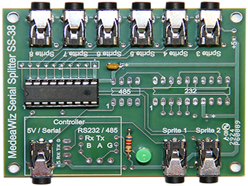 SS-38 serial splitter for MedeaWiz Sprite video player